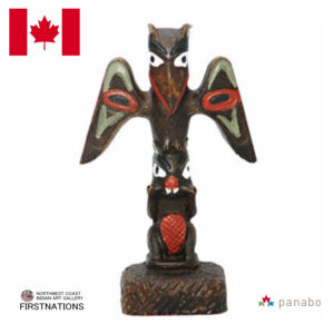トーテムポール TOTEM POLE レプリカ カナダ 先住民 ネイティブ インディアン BOMA製 RAVEN ワタリガラス 7cm