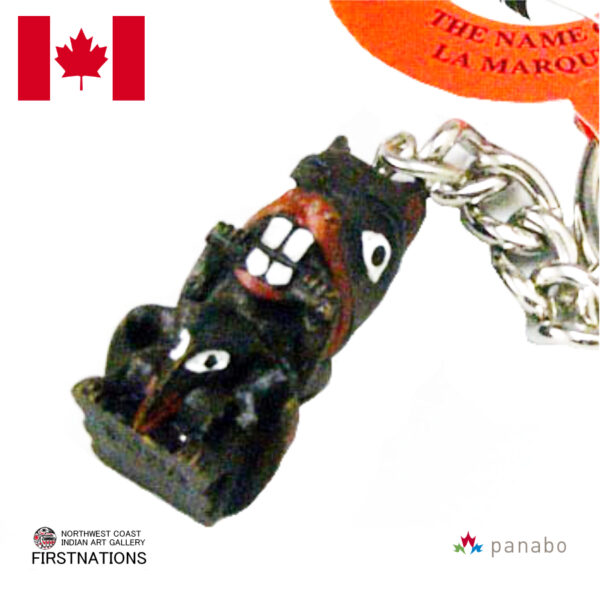 トーテムポール キーホルダー カナダ 先住民 ネイティブ インディアン BOMA製 TOTEM POLE BEAVER ビーバー 3.5cm