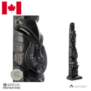トーテムポール TOTEM POLE 博物館再現品 カナダ 先住民 インディアン CMC製 BEAR Mother Totem ベアー 熊 36cm