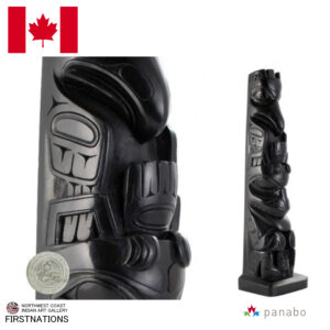 トーテムポール TOTEM POLE 博物館再現品 カナダ 先住民 インディアン CMC製 Bear Eagle ベアー 熊 イーグル 鷲 38cm