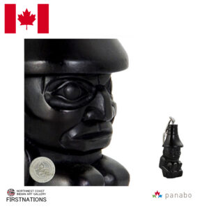 トーテムポール キーホルダー カナダ 先住民 ネイティブ インディアン BOMA製 TOTEM POLE Watchman 5cm