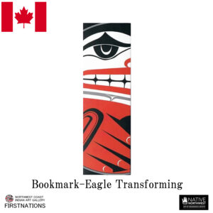 しおり ブックマーク カナダ 先住民 ネイティブ インディアン デザイン Eagle Transforming イーグル 鷲