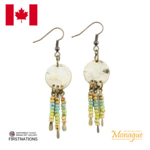 ドリームキャッチャー アクセサリー ピアス 本物 オジブア族 インディアン ハンドメイド BIRCH BARK ビーズ ピアス