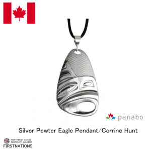 カナダ インディアン ジュエリー ペンダント シルバーピューター アクセサリー  Corrine Hunt  Eagle イーグル 鷲 ひも付