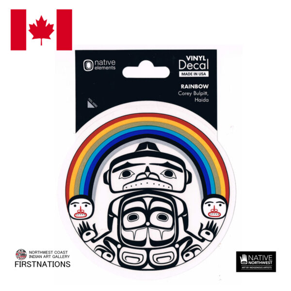 デカール 透明 シール ステッカー カナダ 先住民 インディアン 雑貨 DECAL RAINBOW レインボー