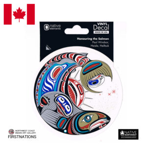 デカール 透明 シール ステッカー カナダ 先住民 インディアン 雑貨 DECAL HONOURING THE SALMON サーモン