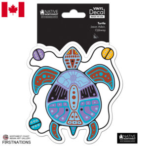 デカール 透明  シール ステッカー カナダ 先住民 インディアン 雑貨 Turtle カメ