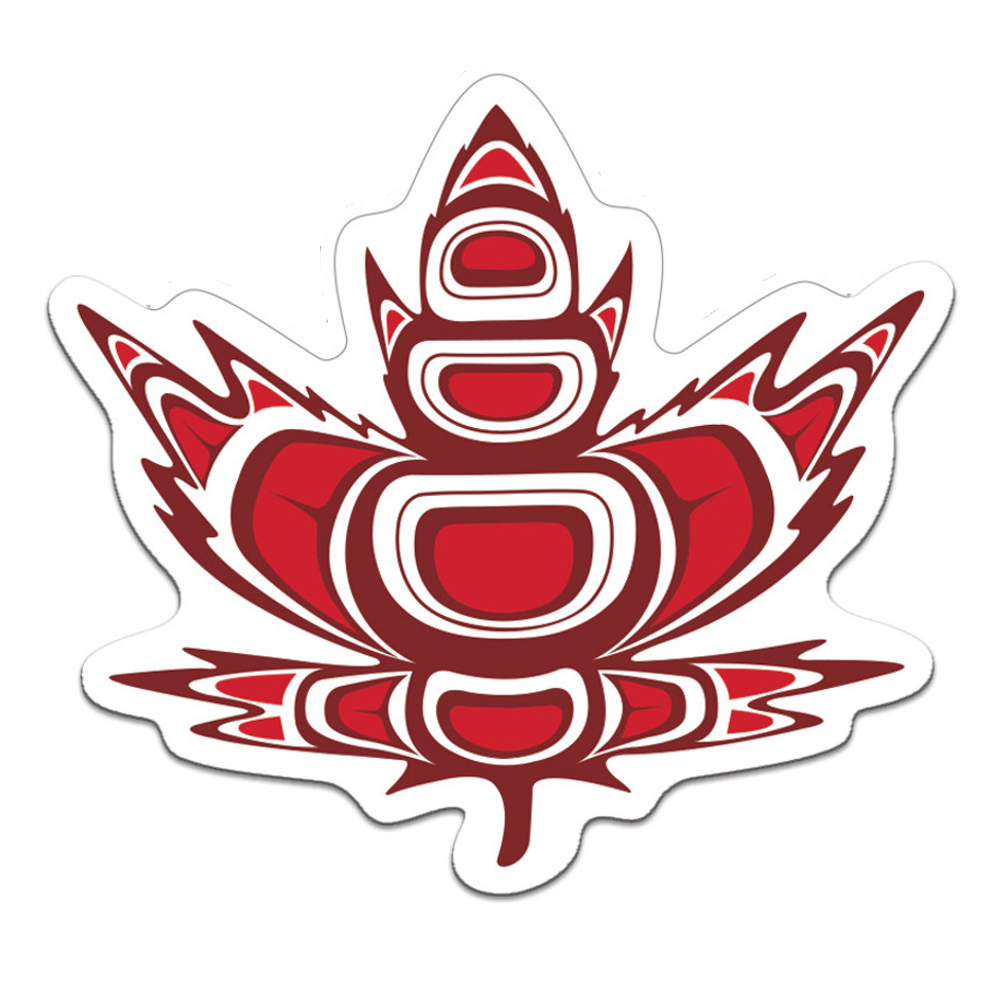 デカール 透明  シール ステッカー カナダ 先住民 インディアン 雑貨 Maple メープル - 画像 (2)