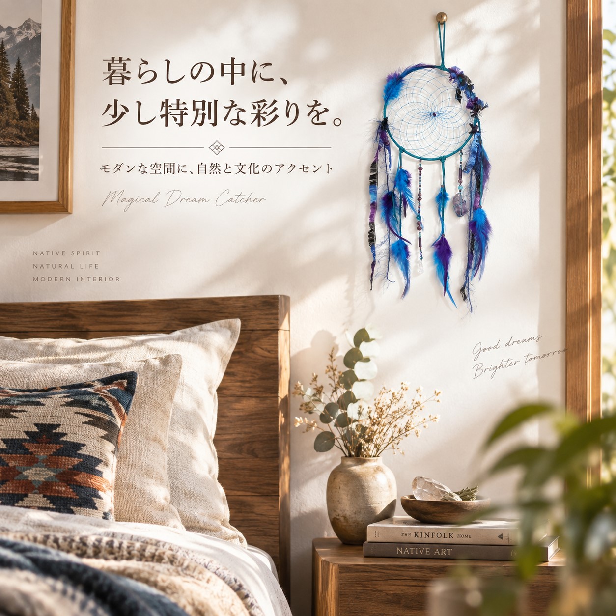 ドリームキャッチャー 15cm カナダ製 アメジスト 水晶 スワロフスキークリスタル|Magical Monague - 画像 (6)