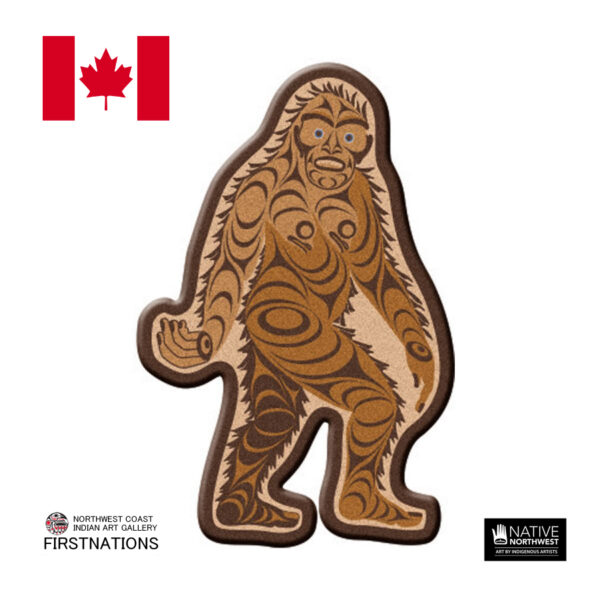 ネイティブ柄 ワッペン カナダ 先住民 インディアン 雑貨 SASQUATCH サスカッチ 雪男