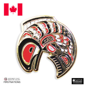 エナメル ピンバッジ ピンズ カナダ 先住民 ネイティブ インディアン アート デザイン SALMON サーモン