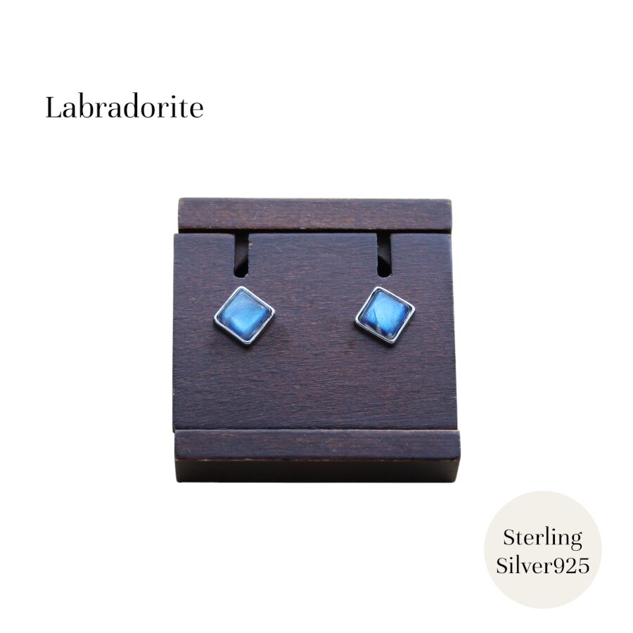 天然石 ジュエリー ピアス シルバー 925 ラブラドライト