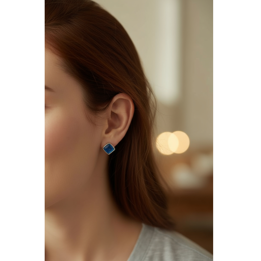 天然石 ジュエリー ピアス シルバー 925 ラブラドライト - 画像 (4)