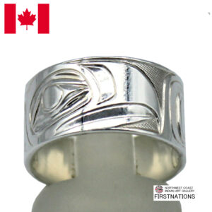 カナダ インディアン ジュエリー リング 指輪 先住民 ネイティブ シルバー925 KWAGIULTH 部族 Landon Gunn イーグル Eagle イーグル 鷲 17号