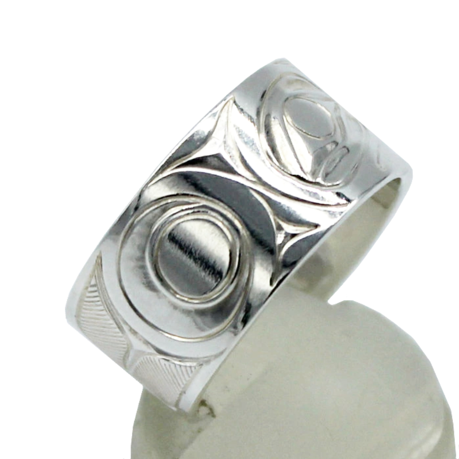 カナダ インディアン ジュエリー リング 指輪 先住民 ネイティブ シルバー925 KWAGIULTH 部族 Landon Gunn イーグル Eagle イーグル 鷲 17号 - 画像 (3)