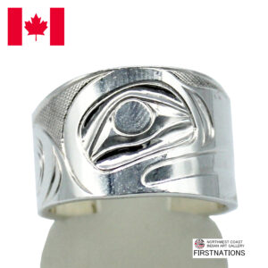 カナダ インディアン ジュエリー リング 指輪 先住民 ネイティブ シルバー925 KWAGIULTH 部族 Landon Gunn イーグル Eagle イーグル 鷲 16号