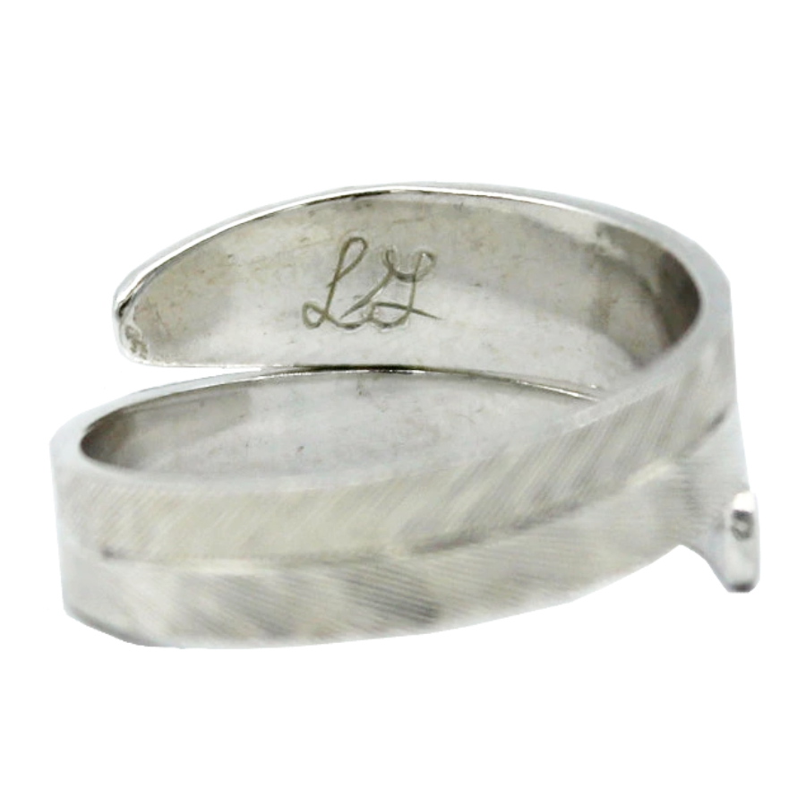 カナダ インディアン ジュエリー リング 指輪 先住民 ネイティブ シルバー925 KWAGIULTH 部族 Landon Gunn フェザー Feather 15号 - 画像 (5)