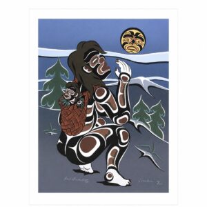 アート シルクスクリーン 絵 画 カナダ 先住民 ネイティブ インディアン 限定エディション 115/145 TSONOQUA