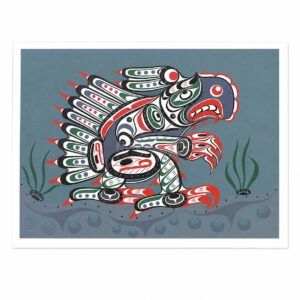 アート シルクスクリーン 絵 画 カナダ 先住民 ネイティブ インディアン 限定エディション 194/200 KOLUS OF THE SEA