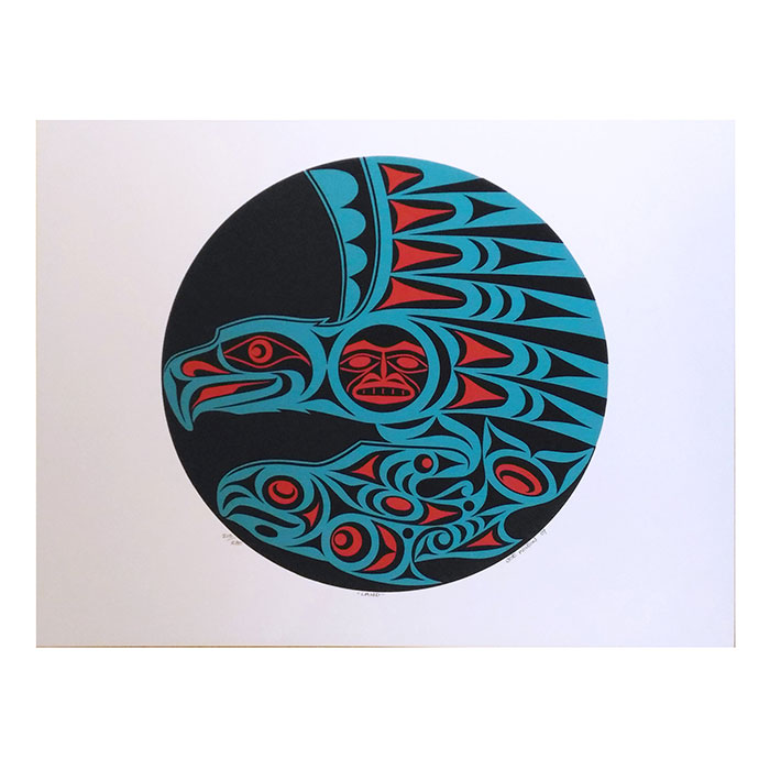 アート シルクスクリーン 絵 画 カナダ 先住民 ネイティブ インディアン 限定エディション 210/280 LAND