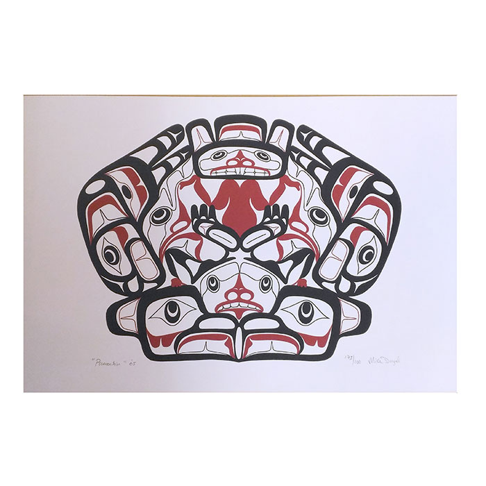 アート シルクスクリーン 絵 画 カナダ 先住民 ネイティブ インディアン 限定エディション 173/200 PREMONITION