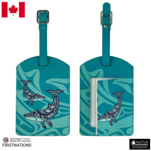 ラゲージタグ 旅行 カバン ネームタグ カナダ 先住民 ネイティブ インディアン アート デザイン Whale ホエール クジラ