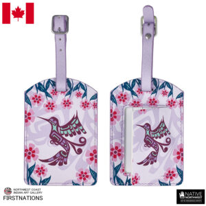 ラゲージタグ 旅行 カバン ネームタグ カナダ 先住民 ネイティブ インディアン アート デザイン Hummingbird ハミングバード ハチドリ