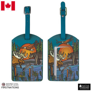 ラゲージタグ 旅行 カバン ネームタグ カナダ 先住民 ネイティブ インディアン アート デザイン Bear Eagle Moose  Turtle ベア イーグル ムース タートル クマ 鷲 ヘラジカ カメ