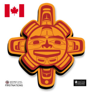 ３Ｄ 立体 マグネット カナダ 先住民 ネイティブ インディアン 雑貨 Chilkat Sun