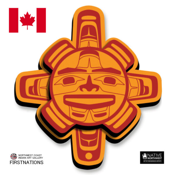 ３Ｄ 立体 マグネット カナダ 先住民 ネイティブ インディアン 雑貨 Chilkat Sun