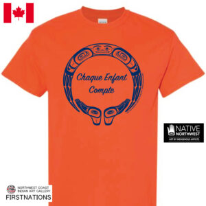 インディアンアート Tシャツ MENS メンズ カナダ 先住民 ネイティブ デザイン Every Child Matters French  S-XL ティーシャツ