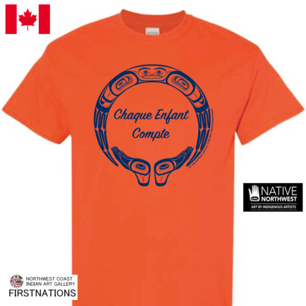 インディアンアート Tシャツ MENS メンズ カナダ 先住民 ネイティブ デザイン Every Child Matters French  S-XL ティーシャツ