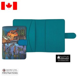 パスポートホルダー ヴィーガンレザー カード収納付き カナダ 先住民 インディアン All My Relatives (Indinawemaaganidag)