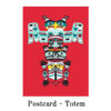 ポストカード ネイティブアート イラスト デザイン カナダ 先住民 インディアン 雑貨 Totem トーテム - 画像 (2)