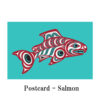 ポストカード ネイティブアート イラスト デザイン カナダ 先住民 インディアン 雑貨 Salmon サーモン - 画像 (2)