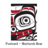 ポストカード ネイティブアート イラスト デザイン カナダ 先住民 インディアン 雑貨 Matriarch BEAR ベアー 熊 - 画像 (2)