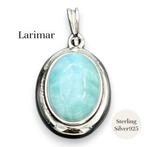 天然石 ジュエリー ネックレス  シルバー 925 ラリマー ペンダントトップ