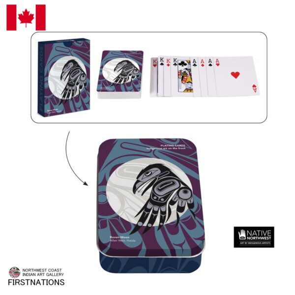 トランプ カード 玩具 カナダ 先住民 ネイティブ インディアン  PLAYING CARD / Allan Weir Raven Moon レイブン ワタリガラス 月