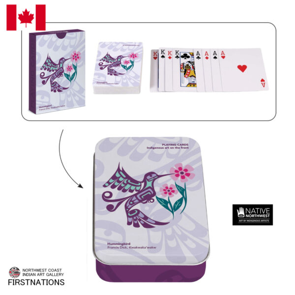 トランプ カード 玩具 カナダ 先住民 ネイティブ インディアン  PLAYING CARD / Francis Dick Hummingbird ハミングバード