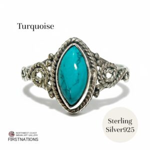 天然石 ジュエリー リング 指輪 スターリングシルバー925  アフガンターコイズ 13.5号
