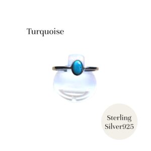 天然石 ジュエリー リング 指輪 シルバー 925 ターコイズ 15~17号 サイズ調整可 フリーサイズ