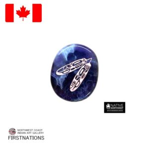 カナダ 先住民 スピリット パワーストーン 天然石 ネイティブ インディアン柄 Eagle イーグル 鷲 Feathers アメジスト Haida族 Corey Bulpitt