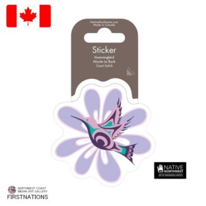 ステッカー シール カナダ 先住民 ネイティブ インディアン 雑貨 Hummingbird - Nicole La Rock ハミングバード ハチドリ