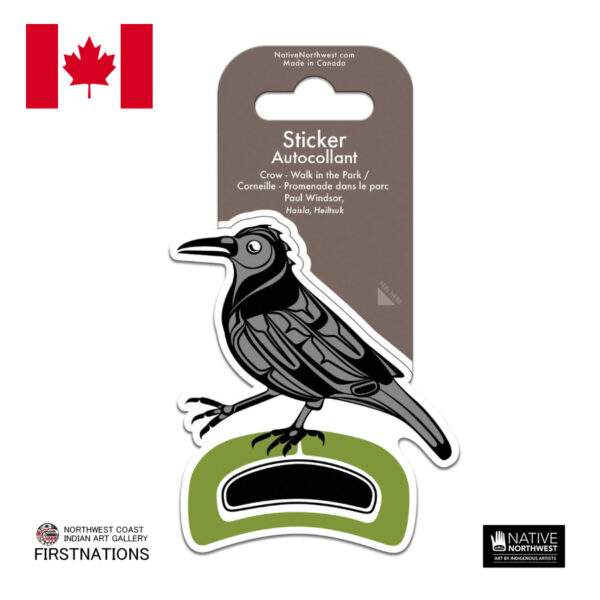 ステッカー シール カナダ 先住民 ネイティブ インディアン 雑貨 Crow - Walk in the Park カラス