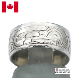 カナダ インディアン ジュエリー リング 指輪 先住民 ネイティブ シルバー925 Kwakwaka'wakw 部族 Victoria Harper イーグル Eagle イーグル 鷲 18.5号