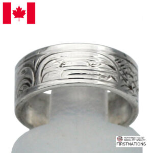 カナダ インディアン ジュエリー リング 指輪 先住民 ネイティブ シルバー925 Kwakwaka'wakw 部族 Victoria Harper ホエール WHALE シャチ 6.5号