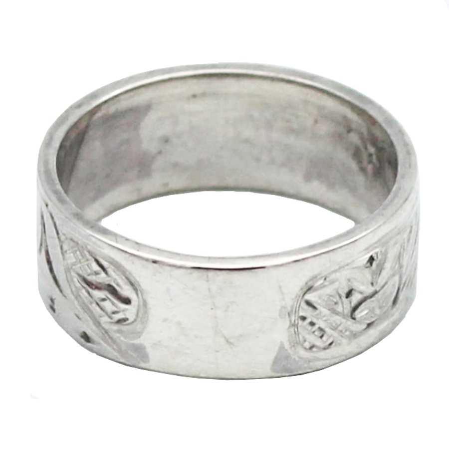 カナダ インディアン ジュエリー リング 指輪 先住民 ネイティブ シルバー925 Kwakwaka'wakw 部族 Victoria Harper ホエール WHALE シャチ 6.5号 - 画像 (4)