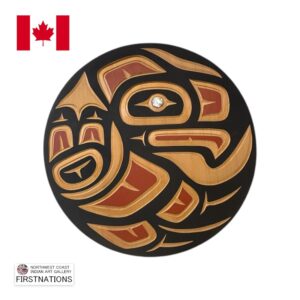 木彫刻 カービング タペストリー 壁掛け トーテムポールカナダ 先住民 ネイティブ インディアンアート Eagle イーグル 鷲 SQUAMISH族 Harvey John